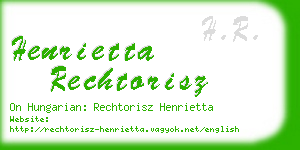 henrietta rechtorisz business card